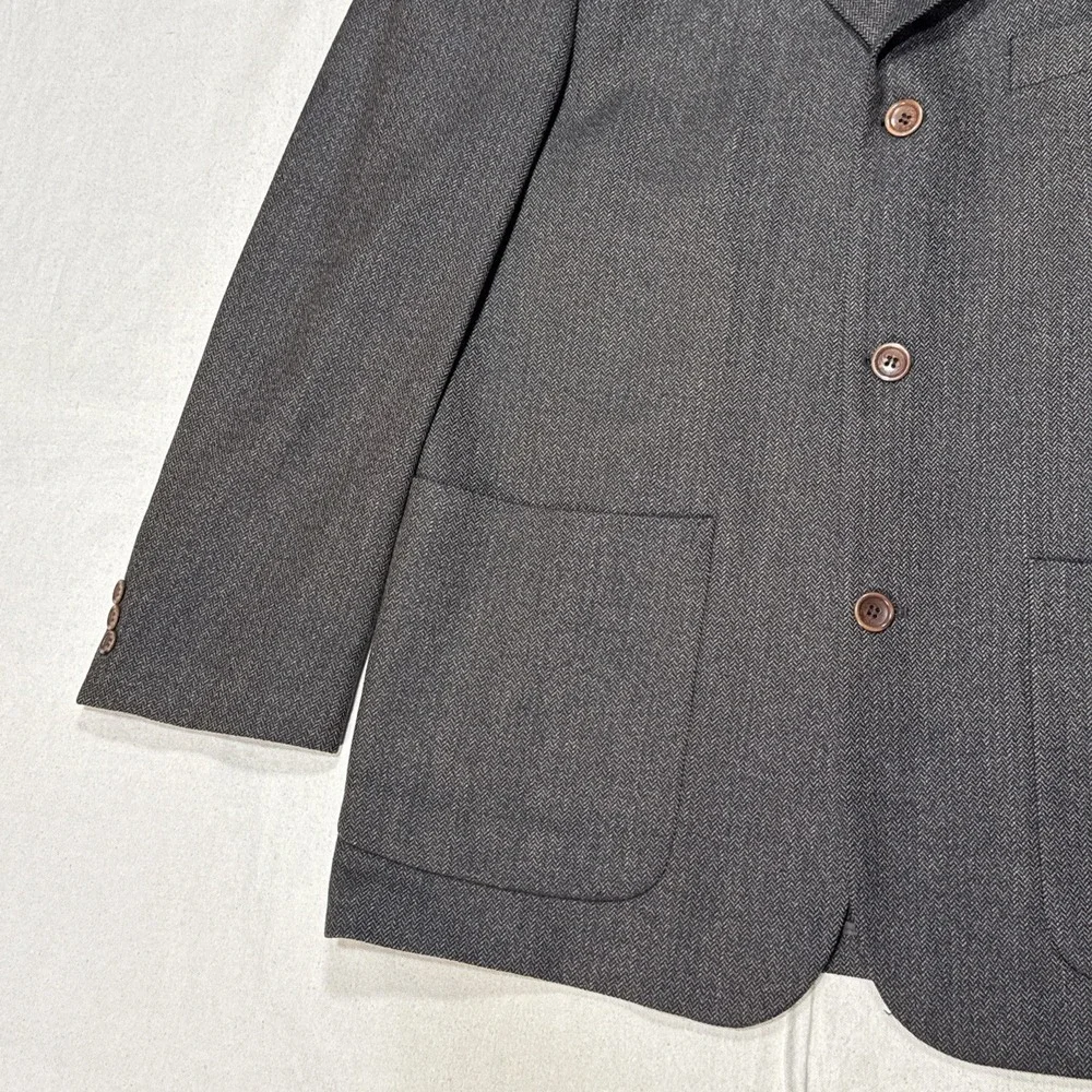 Croft Sport Coat Mens 42 Brown LambsWool Twill  Baracuta Soft Super Fine Lamb
